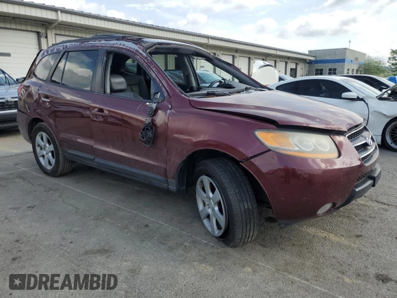 2009 Hyundai Santa Fe Limited with VIN 5NMSH13E09H295628, listed as a Copart auction lot 55196965 with 207,483 mi miles and Salvage title. Bid and sale history available at DreamBid. Image 4.