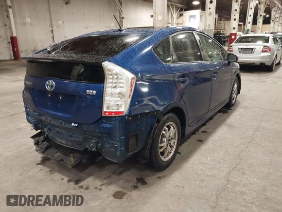 2011 Toyota Prius I with VIN JTDKN3DU0B0286265, listed as a IAAI auction lot 41848439 with 209,269 mi miles. Bid and sale history available at carsss.com. Image 4.