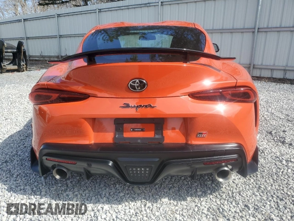 2024 Toyota Supra 3.0 with VIN WZ1DB0G07RW066056, listed as a Copart auction lot 49260325 with 3,621 mi miles and Salvage title. Bid and sale history available at DreamBid. Image 6.