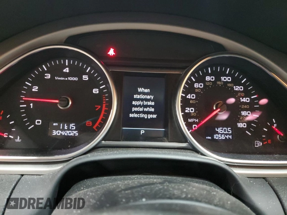 2015 Audi Q7 3.0T S line Prestige with VIN WA1DGAFE0FD025644, listed as a Copart auction lot 47640805 with 105,644 mi miles and Salvage Title. Bid and sale history available at carsss.com. Image 9.