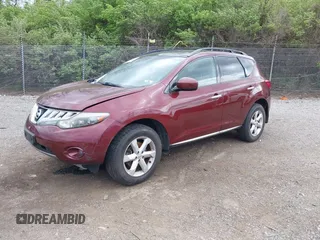 2009 Nissan Murano SL with VIN JN8AZ18W59W131772, listed as a IAAI auction lot 42062662 with 87,189 mi miles. Bid and sale history available at carsss.com. Image 2.