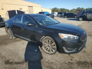 2015 Kia Cadenza Premium with VIN KNALN4D77F5193253, listed as a Copart auction lot 81748134 with 134,347 mi miles and Salvage Title. Bid and sale history available at DreamBid. Image 4.
