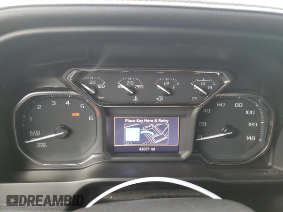 2021 GMC Sierra 1500 AT4 with VIN 3GTU9EET1MG464553, listed as a Copart auction lot 51775155 with 43,071 mi miles and Salvage Title. Bid and sale history available at carsss.com. Image 9.