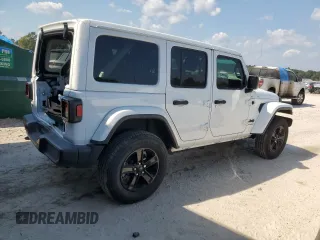 2020 Jeep Wrangler Unlimited Sahara with VIN 1C4HJXEM0LW319209, listed as a Copart auction lot 74741884 with 91,225 mi miles and Non Repairable. Bid and sale history available at carsss.com. Image 3.