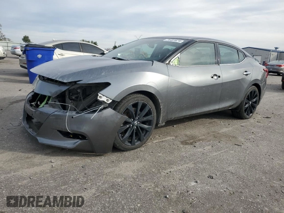 2017 Nissan Maxima Platinum with VIN 1N4AA6AP2HC415210, listed as a Copart auction lot 75491674 with 107,023 mi miles and Salvage title. Bid and sale history available at DreamBid. Image 1.