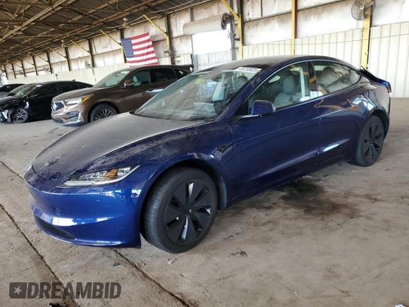 2025 Tesla Model 3 Long Range with VIN 5YJ3E1EA7SF880270, listed as a Copart auction lot 49733925 with 7,542 mi miles and Salvage Title. Bid and sale history available at DreamBid. Image 1.
