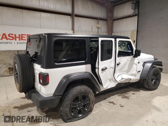 2020 Jeep Wrangler Unlimited Sport Altitude with VIN 1C4HJXDN5LW204180, listed as a Copart auction lot 45308075 with 67,340 mi miles and Salvage title. Bid and sale history available at DreamBid. Image 3.