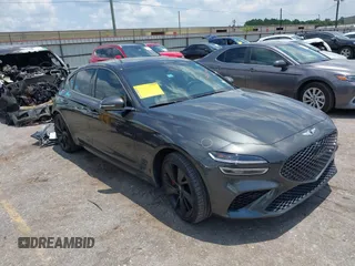 2023 Genesis G70 3.3T with VIN KMTG54TE0PU135594, listed as a IAAI auction lot 42354487 with 17,072 mi miles and . Bid and sale history available at DreamBid. Image 1.