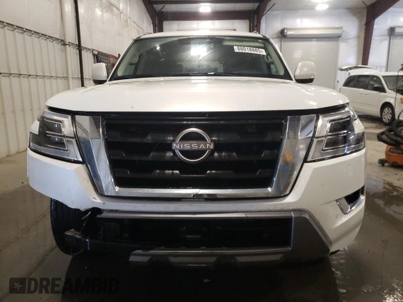 2022 Nissan Armada SV with VIN JN8AY2AD3N9675519, listed as a Copart auction lot 88018885 with 75,802 mi miles and Salvage Title. Bid and sale history available at carsss.com. Image 5.