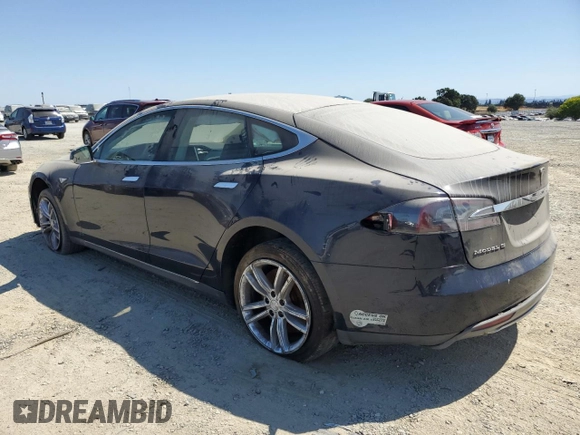 2013 Tesla Model S with VIN 5YJSA1AC9DFP10400, listed as a Copart auction lot 64096555 with 165,166 mi miles and Salvage title. Bid and sale history available at DreamBid. Image 2.