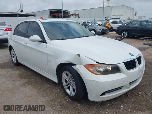 2008 BMW 3 Series 328i with VIN WBAVA37518NL53526, listed as a IAAI auction lot 41956298 with 208,586 mi miles and . Bid and sale history available at DreamBid. Image 1.