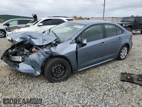 2022 Toyota Corolla LE with VIN JTDEPMAE0NJ190659, listed as a Copart auction lot 80518164 with 52,440 mi miles and Salvage Title. Bid and sale history available at carsss.com. Image 1.