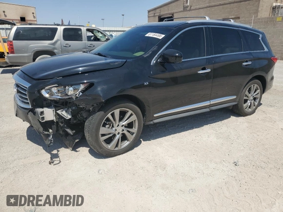 2014 Infiniti QX60 with VIN 5N1AL0MM8EC542358, listed as a Copart auction lot 61184495 with 31,859 mi miles and Salvage title. Bid and sale history available at DreamBid. Image 1.