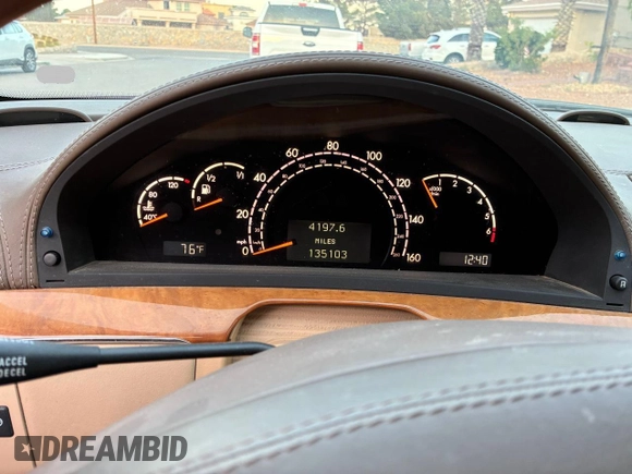 2003 Mercedes-Benz S with VIN WDBNG76J93A337922, listed as a Copart auction lot 55943475 with 135,103 mi miles and Clean Title. Bid and sale history available at DreamBid. Image 8.
