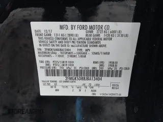 2018 Ford Flex Limited with VIN 2FMGK5D88JBA13404, listed as a IAAI auction lot 41142968 with 145,862 mi miles. Bid and sale history available at carsss.com. Image 9.