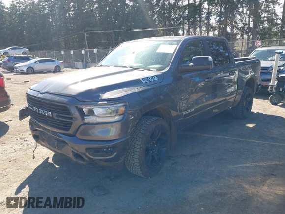 2019 Ram 1500 Big Horn/Lone Star with VIN 1C6SRFFTXKN681543, listed as a IAAI auction lot 41892943 with 86,105 mi miles. Bid and sale history available at carsss.com. Image 2.
