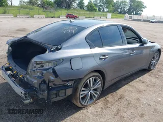 2020 Infiniti Q50 Luxe with VIN JN1EV7AR1LM255530, listed as a IAAI auction lot 42402566 with 58,807 mi miles and . Bid and sale history available at DreamBid. Image 4.