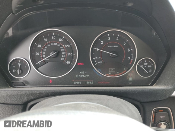 2016 BMW 3 Series 328i with VIN WBA8E9G50GNT47512, listed as a Copart auction lot 49280005 with 120,192 mi miles and Salvage Title. Bid and sale history available at carsss.com. Image 9.