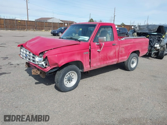 1992 Ford Ranger with VIN 1FTCR10A1NTA09040, listed as a IAAI auction lot 41809501 with 92,872 mi miles. Bid and sale history available at carsss.com. Image 2.