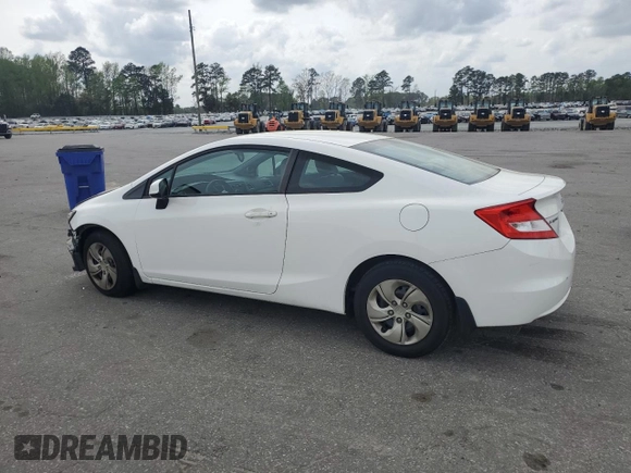 2013 Honda Civic Cpe LX with VIN 2HGFG3B52DH532837, listed as a Copart auction lot 51745315 with 153,203 mi miles and Salvage Title. Bid and sale history available at carsss.com. Image 2.