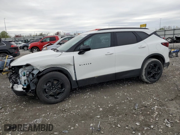 2024 Chevrolet Blazer LT z VIN 3GNKBCR4XRS207521, wystawiony jako Copart lot #51291885 z przebiegiem 20 953 mil mil oraz Szkoda całkowita • Salvage title. Historia ofert i sprzedaży dostępna na DreamBid. Obrazek 1.