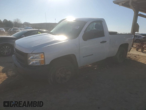 2011 Chevrolet Silverado 1500 Work Truck with VIN 1GCNCPEAXBZ379367, listed as a Copart auction lot 46596775 with 163,218 mi miles and Salvage Title. Bid and sale history available at DreamBid. Image 1.