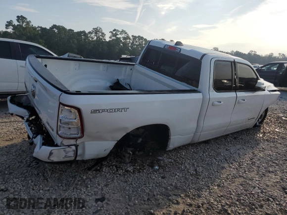 2023 Ram 1500 Big Horn with VIN 1C6SRFBTXPN554661, listed as a Copart auction lot 62557274 with 19,560 mi miles and Salvage Title. Bid and sale history available at carsss.com. Image 3.