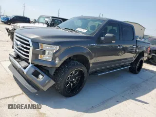 2015 Ford F-150 XL with VIN 1FTEW1CG3FKE36292, listed as a Copart auction lot 53103795 with 150,536 mi miles and Salvage Title. Bid and sale history available at carsss.com. Image 1.