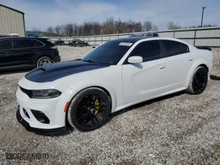 2020 Dodge Charger Scat Pack Widebody with VIN 2C3CDXGJ0LH240842, listed as a Copart auction lot 46793905 with 39,457 mi miles and Salvage Title. Bid and sale history available at carsss.com. Image 1.