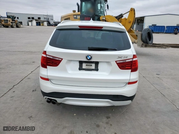 2017 BMW X3 sDrive28i with VIN 5UXWZ7C56H0U45479, listed as a Copart auction lot 46176365 with 0 mi miles and Salvage Title. Bid and sale history available at carsss.com. Image 6.