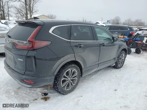 2022 Honda CR-V EX-L with VIN 2HKRW2H88NH667324, listed as a Copart auction lot 46269295 with 34,855 mi miles and Salvage Title. Bid and sale history available at carsss.com. Image 3.