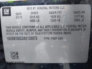 2010 Cadillac CTS Luxury with VIN 1G6DE5EG3A0130073, listed as a IAAI auction lot 41723779 with 152,217 mi miles. Bid and sale history available at carsss.com. Image 9.