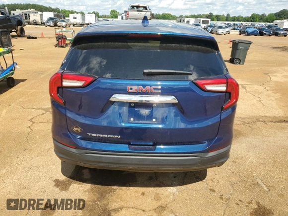 2022 GMC Terrain SLE with VIN 3GKALMEV1NL125272, listed as a Copart auction lot 55992085 with 70,096 mi miles and Salvage title. Bid and sale history available at DreamBid. Image 6.