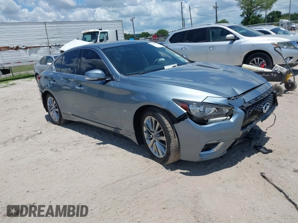 2018 Infiniti Q50 3.0t LUXE with VIN JN1EV7AP1JM361018, listed as a IAAI auction lot 39463706 with 45,648 mi miles. Bid and sale history available at carsss.com. Image 1.