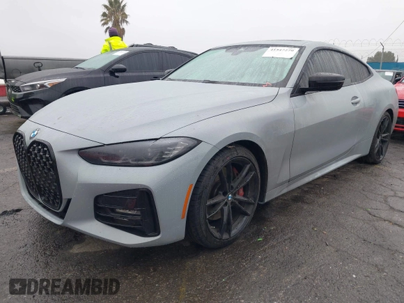2023 BMW 4 Series 430i with VIN WBA53AP09PCM33735, listed as a IAAI auction lot 41547279 with 28,822 mi miles and . Bid and sale history available at DreamBid. Image 2.