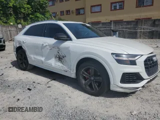2019 Audi Q8 Premium with VIN WA1AVAF17KD015015, listed as a Copart auction lot 59841555 with 49,977 mi miles and Non repairable. Bid and sale history available at DreamBid. Image 4.