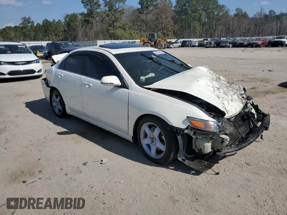 2004 Acura TSX w/Navigation with VIN JH4CL96954C027695, listed as a Copart auction lot 44243455 with Not provided miles and Salvage title. Bid and sale history available at DreamBid. Image 4.