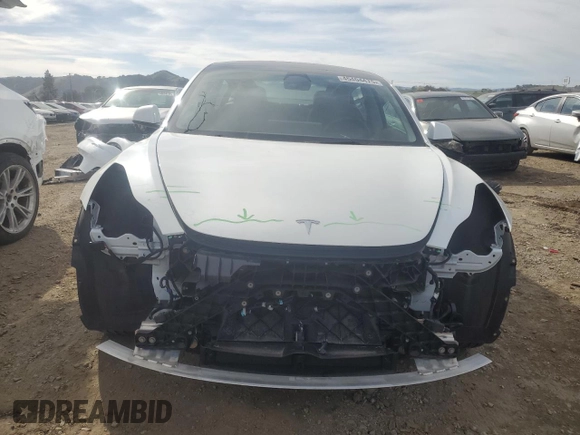 2023 Tesla Model 3 with VIN 5YJ3E1EA9PF546149, listed as a Copart auction lot 52104365 with 34,105 mi miles and Salvage Title. Bid and sale history available at DreamBid. Image 5.
