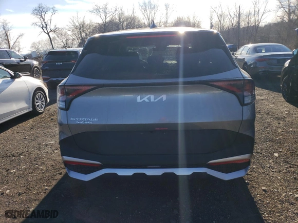 2025 Kia Sportage LX with VIN KNDPU3DF1S7341226, listed as a Copart auction lot 43531105 with 0 mi miles and Salvage Title. Bid and sale history available at carsss.com. Image 6.