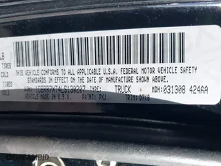2020 Ram 1500 SSV with VIN 1C6RR7XT4LS130207, listed as a IAAI auction lot 41510074 with 46,446 mi miles. Bid and sale history available at carsss.com. Image 9.