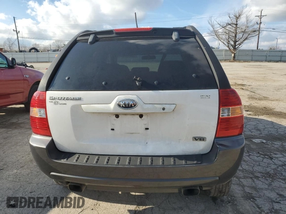 2006 Kia Sportage LX with VIN KNDJF723467205078, listed as a Copart auction lot 86888074 with 231,886 mi miles and Salvage Title. Bid and sale history available at DreamBid. Image 6.