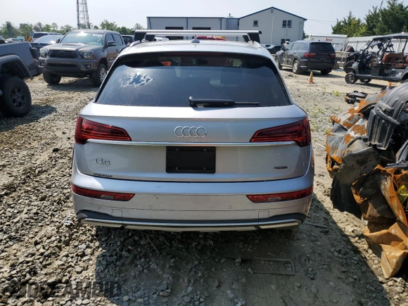 2022 Audi Q5 Premium z VIN WA1ABAFY9N2096248, wystawiony jako Copart lot #59093225 z przebiegiem Nie podano mil oraz Czysty tytuł • Clean title. Historia ofert i sprzedaży dostępna na DreamBid. Obrazek 6.