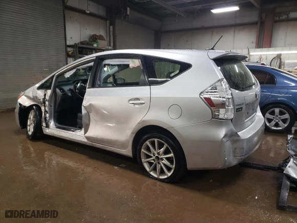 2012 Toyota Prius v Two with VIN JTDZN3EU7C3152186, listed as a Copart auction lot 48234045 with 193,117 mi miles and Salvage Title. Bid and sale history available at carsss.com. Image 2.