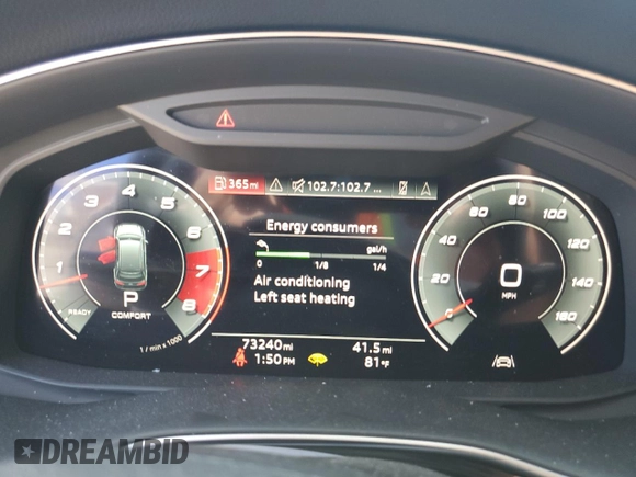 2021 Audi Q7 Premium Plus with VIN WA1LXAF7XMD016671, listed as a Copart auction lot 50274315 with 73,240 mi miles and Salvage title. Bid and sale history available at DreamBid. Image 9.