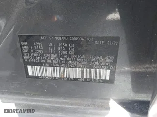 2022 Subaru Impreza with VIN 4S3GTAB63N3717933, listed as a IAAI auction lot 41701715 with 26,473 mi miles. Bid and sale history available at carsss.com. Image 9.