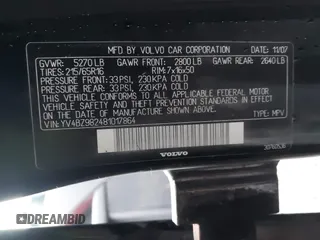 2008 Volvo XC70 с VIN YV4BZ982481017864, выставлен на аукционе IAAI как лот 41361091 с пробегом 197 979 миль миль и . История ставок и продаж доступна на DreamBid. Изображение 9.