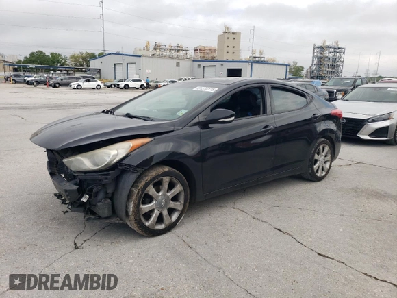 2013 Hyundai Elantra Limited with VIN 5NPDH4AE8DH254009, listed as a Copart auction lot 51278115 with 131,463 mi miles and Salvage Title. Bid and sale history available at DreamBid. Image 1.