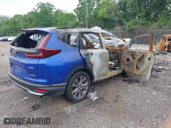 2021 Honda CR-V Touring with VIN 7FARW2H98ME008086, listed as a IAAI auction lot 42411519 with Not provided miles and . Bid and sale history available at DreamBid. Image 4.