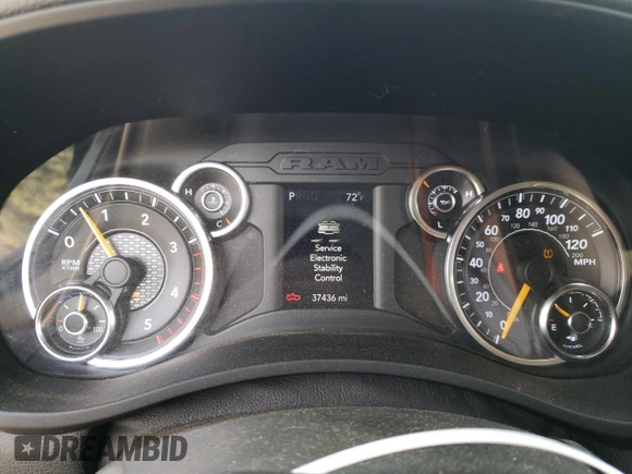 2019 Ram 2500 Tradesman z VIN 3C6UR5CL5KG579857, wystawiony jako Copart lot #54536185 z przebiegiem 37 436 mil mil oraz Szkoda całkowita • Salvage title. Historia ofert i sprzedaży dostępna na DreamBid. Obrazek 9.