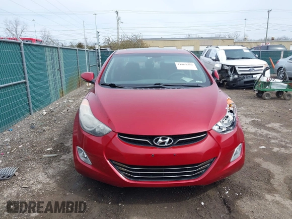 2012 Hyundai Elantra Limited with VIN KMHDH4AE6CU368302, listed as a IAAI auction lot 41867352 with 114,548 mi miles. Bid and sale history available at carsss.com. Image 12.